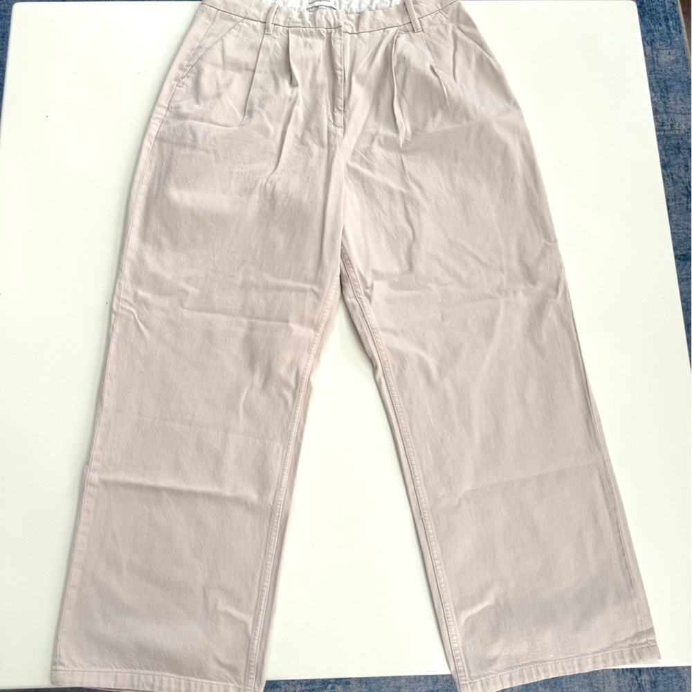 Abercrombie & Fitch Sloane Curve Love Wide Leg Trouser - light taupe - 32 / 14 R